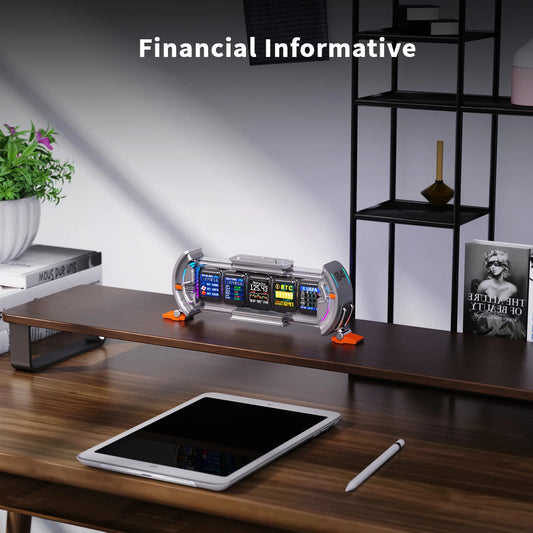 Cyberpunk RGB Smart Clock Office Desk Display