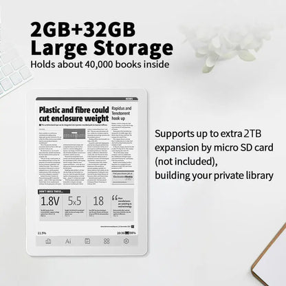 6 Inch E-Ink E-Reader 32GB Android 14 Adjustable Frontlight