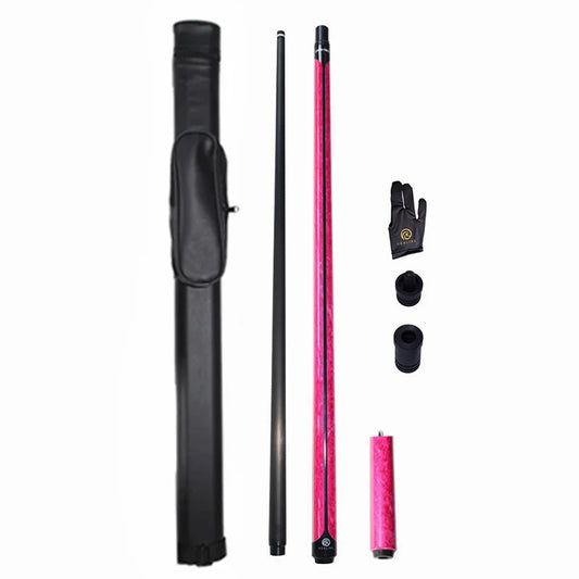 Red 3K Carbon Fiber Pool Cue 11.8mm Low Deflection