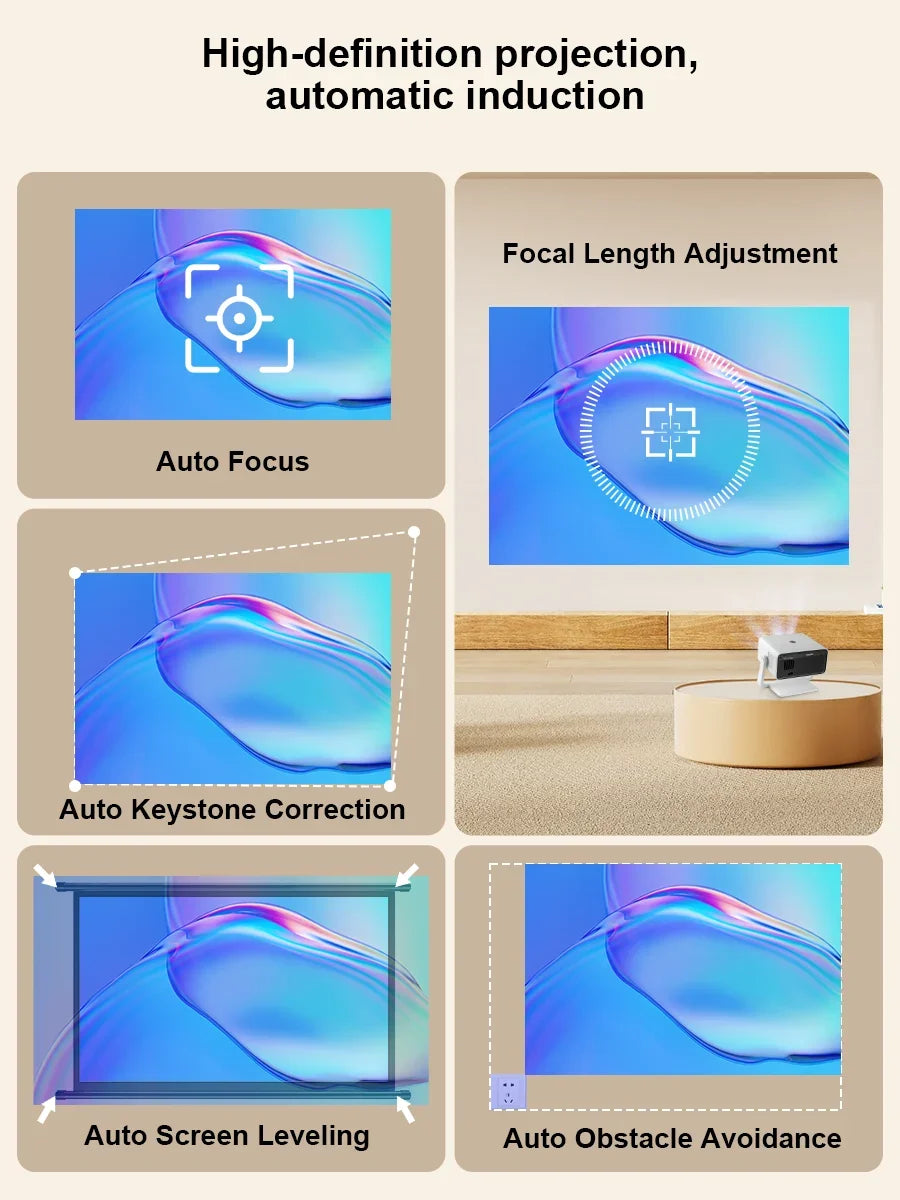 Portable Full HD Smart WiFi Home Theatre Projector