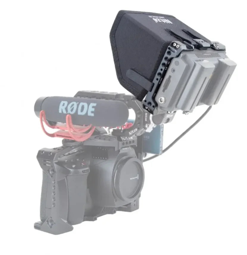 5 Inch Video Assist Monitor Cage Kit with Sunhood Mount
