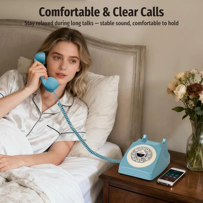 Retro Bluetooth Landline Phone with Speakerphone