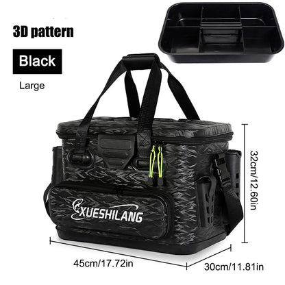 Large Portable Fishing Tackle Box with Multi-Compartment Storage