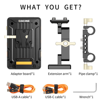 V-Lock Battery Plate PD 14.8V 15mm Rod Clamp