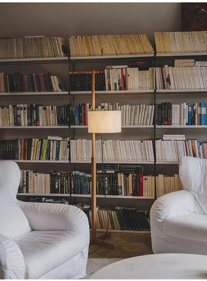 H165cm LED Floor Lamp with 3-Color Dimming