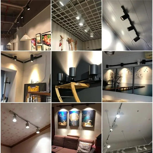 8PCS Super Bright Track Spotlights Rail Lighting System