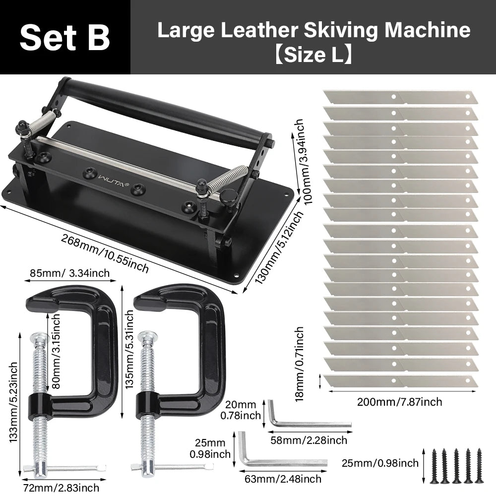 Heavy Duty Manual Leather Skiving Machine Belt Splitter Large