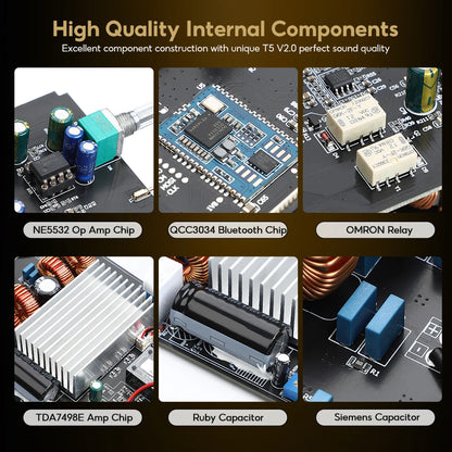 Class D 2.0 Channel Amplifier with VU Meter