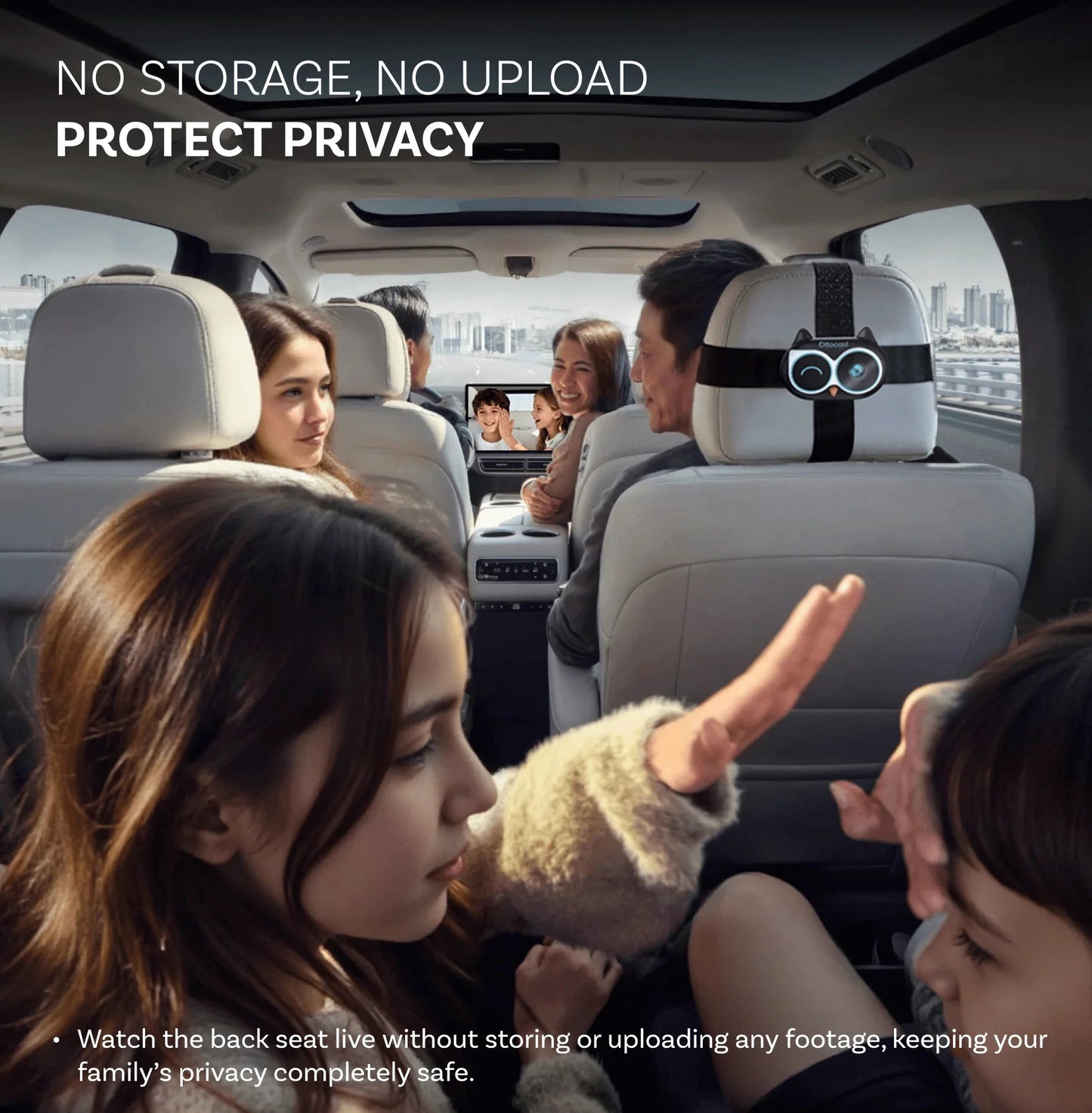 Smart Rear Seat Monitoring Camera with Wireless Car Play