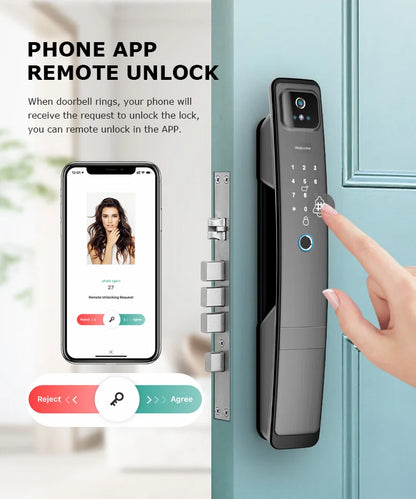 WiFi Fingerprint Smart Door Lock with Face Unlock