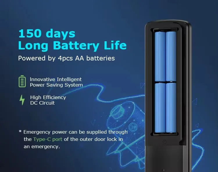 Smart WiFi Fingerprint Door Lock with Keyless Entry