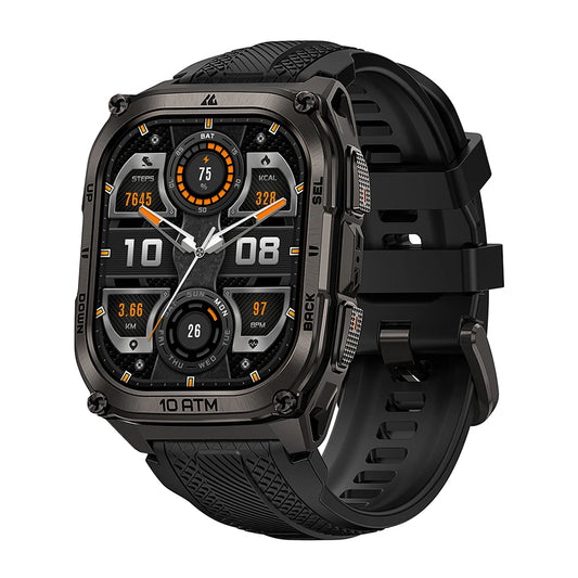 Black Waterproof Smart Fitness Watch with GPS Tracking