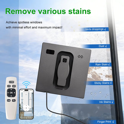 Smart Robot Window Cleaner with Dual Water Spray