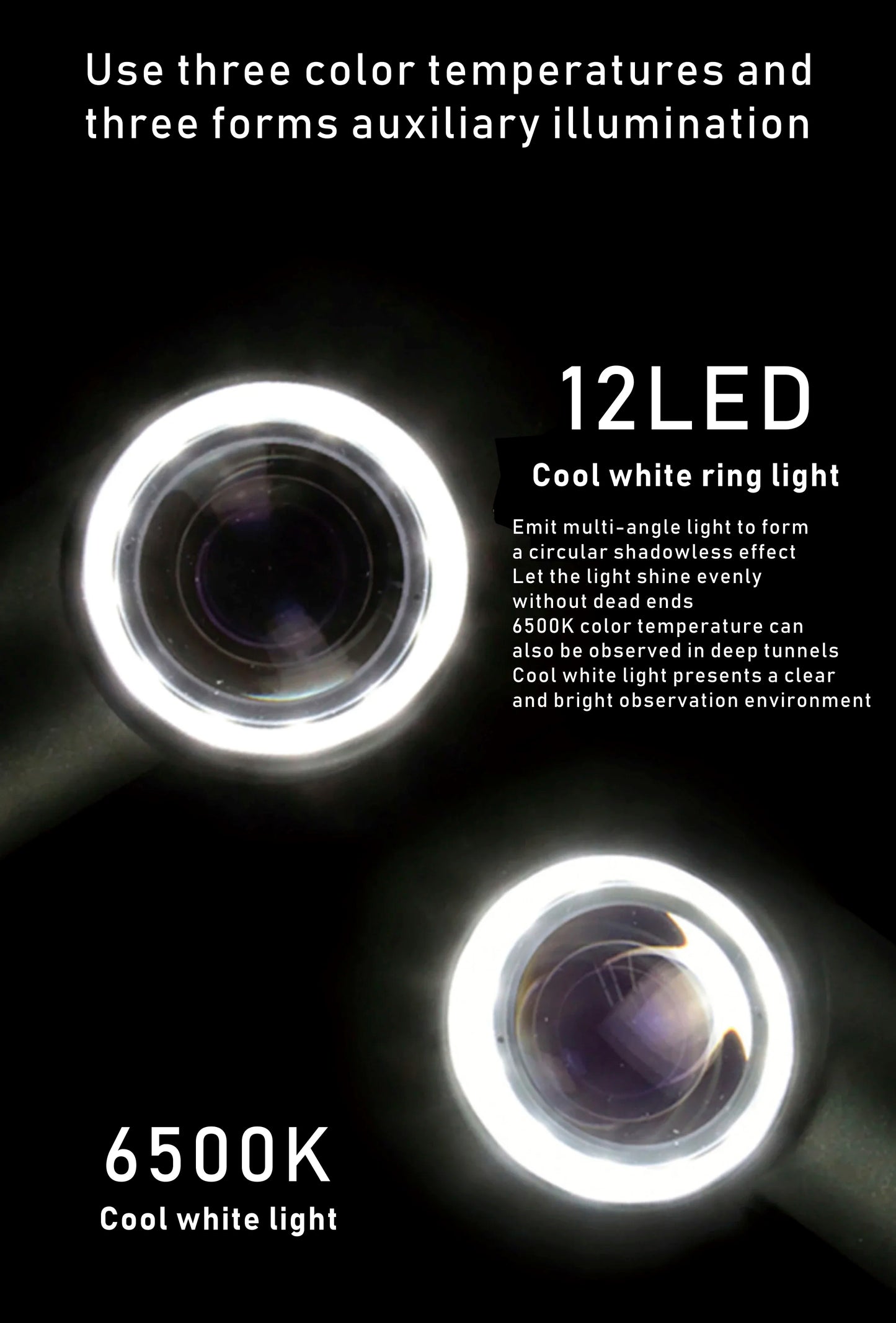 Portable 30X LED Magnifying Glass for Precision Craft Work