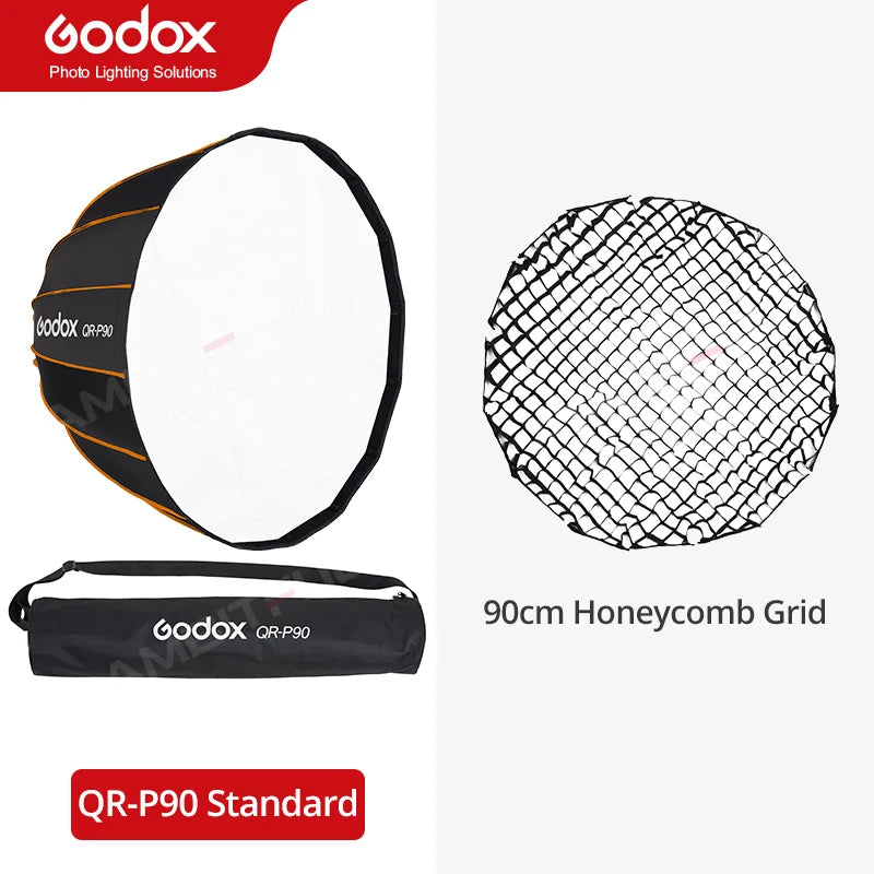 90cm Softbox with Honeycomb Grid Bowens Studio Flash