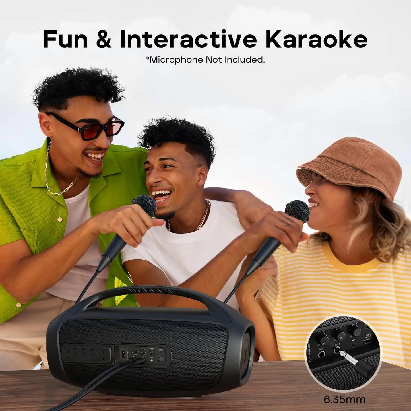 Waterproof Party Speaker 200W Bass 30H Playtime