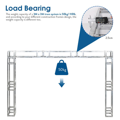 Three Piece Iron Square Truss Tower for Events and Performances