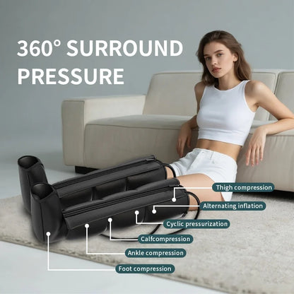 XL Air Compression Leg Massager 4-Chamber Recovery System