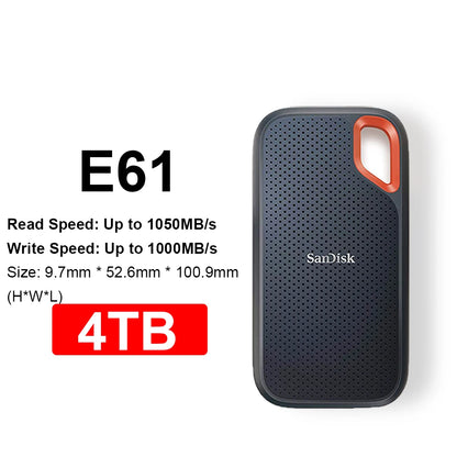 4TB NVMe SSD USB 3.2 Fast External Hard Drive