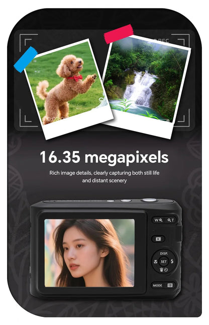 16MP Digital Camera 4X Zoom 1080p HD Compact Camera