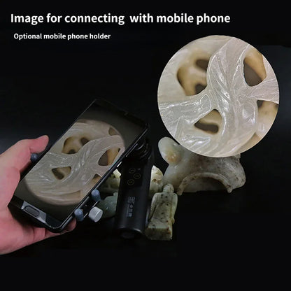 10X Magnifying Mirror with Adjustable Phone Holder