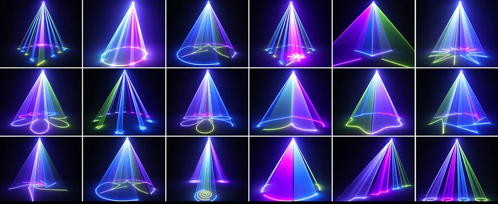 Portable RGB Laser Animation Projector 500mw Bluetooth Stage Light
