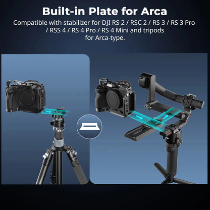 Camera Cage Handle Grip with 1/4" Mounts for Sony A7 Series