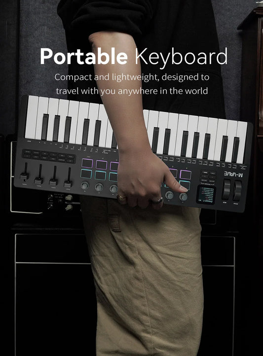 37-Key USB MIDI Keyboard Controller with 16 RGB Pads