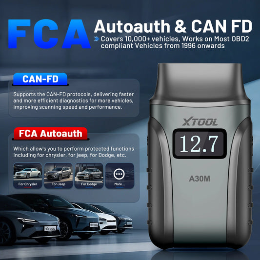 Portable A30M OBD2 Car Diagnostic Scanner Bluetooth