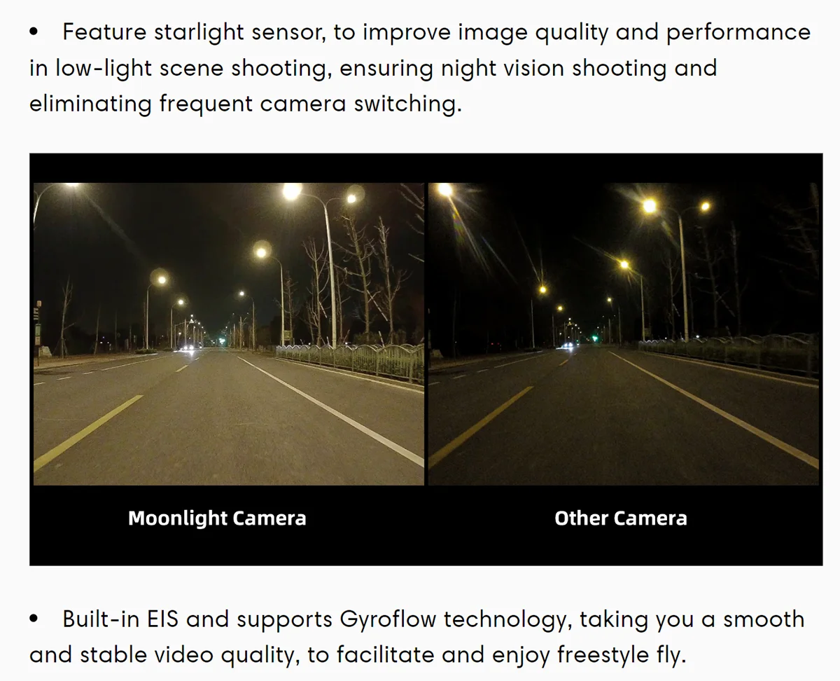 Moonlight FPV Camera Kit 4K Starlight Sensor