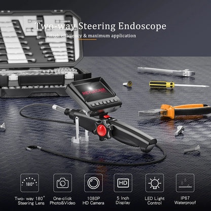 8.5mm Dual Lens Endoscope Camera with LED Lights