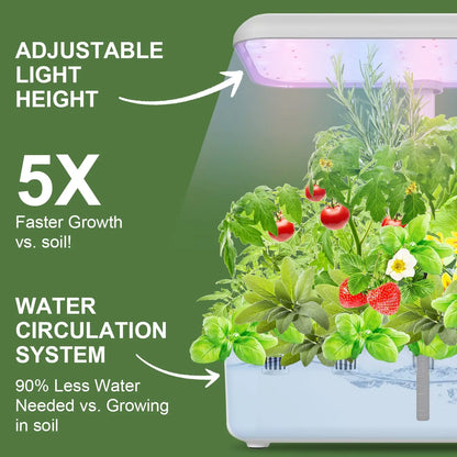 Smart Indoor Herb Garden Kit with LED Grow Light