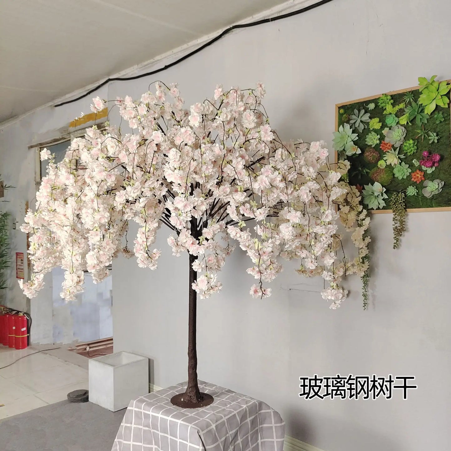 Champagne Cherry Tree Artificial Sakura Plant for Home