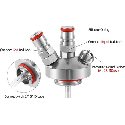 5L Portable Stainless Steel Homebrew Beer Keg
