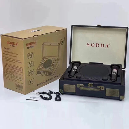 Portable Bluetooth Suitcase Speaker for Home and Outdoor Karaoke