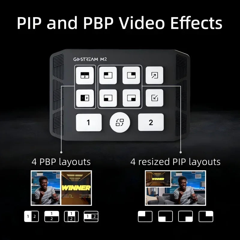 4K Dual Screen HDMI USB Capture Card Switcher