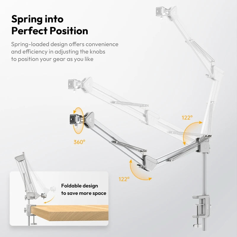 Overhead Camera Mount Stand with Quick Release