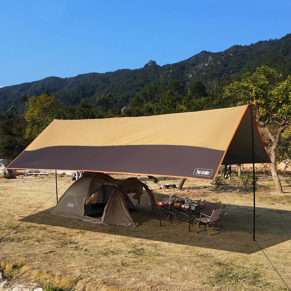 Large 4x6m Outdoor Tarp Waterproof Camping Shelter