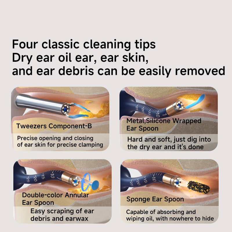 Smart Visual Earwax Removal Kit with Bendable Earpick