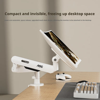 Adjustable Single Monitor Mount Desktop Arm Pink