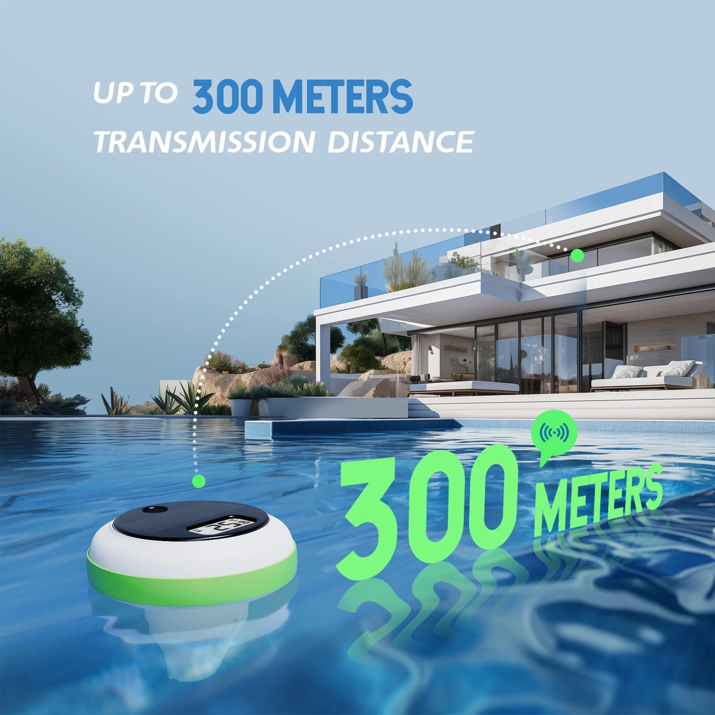 Solar Wireless Pool Thermometer with 300m Range