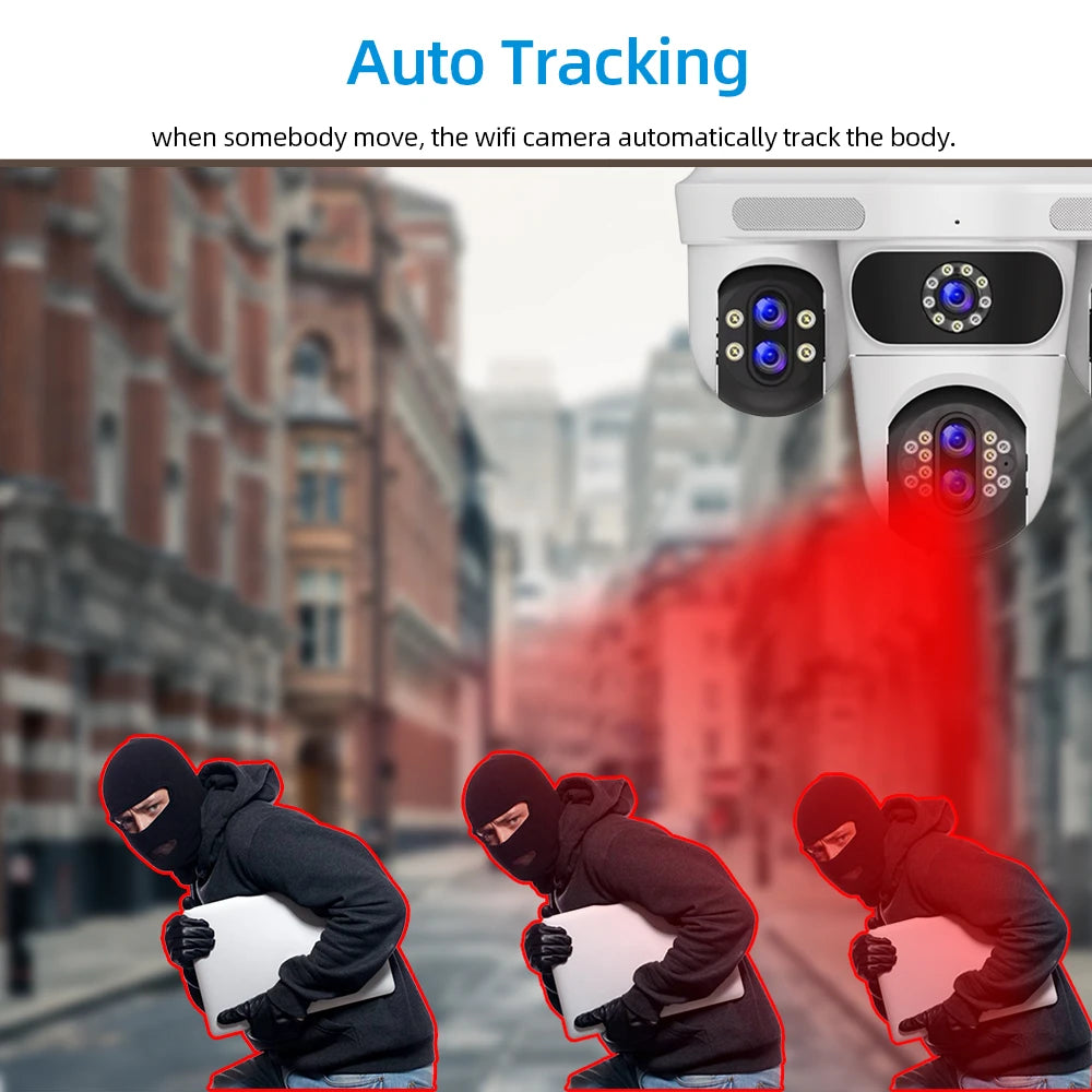 Panoramic 10X Zoom 4K Surveillance Camera 64GB