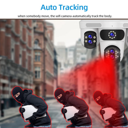 Panoramic 10X Zoom 4K Surveillance Camera 64GB
