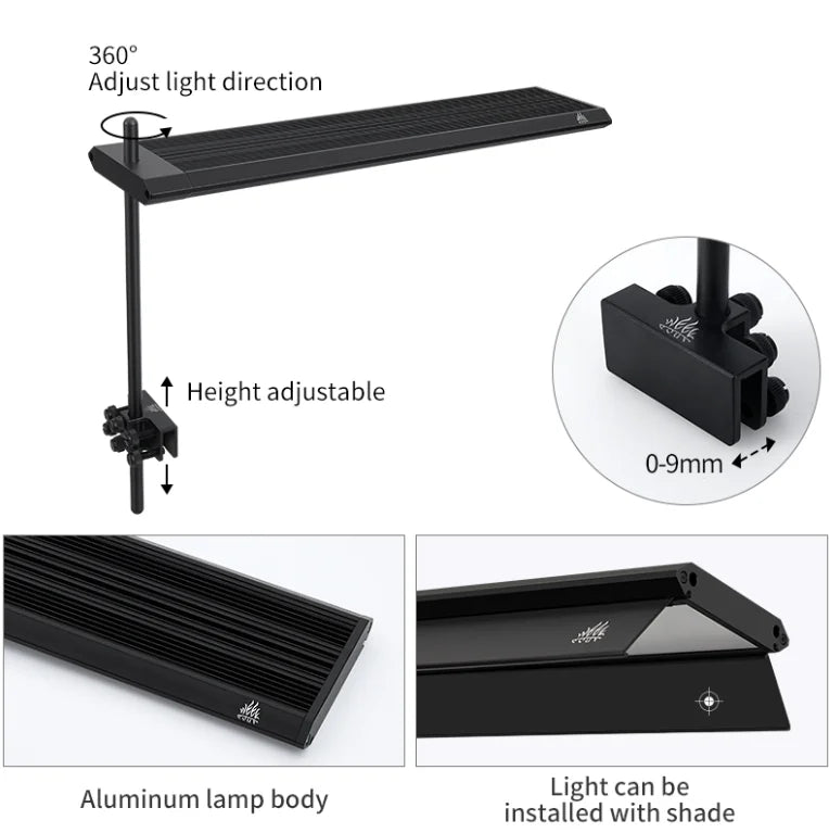 S300Pro LED Aquarium Light with Shades APP Control