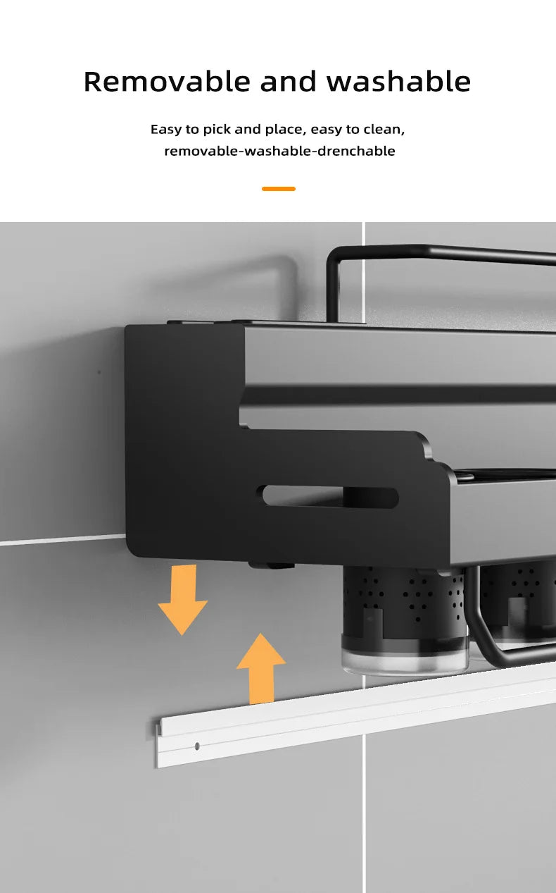 40cm Double Layer Kitchen Organizer Shelf with Knife Holder
