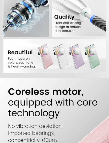 Professional Cordless Electric Nail Drill 30,000RPM