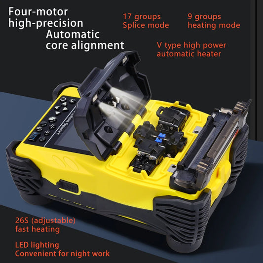 Yellow Hot Melt Fusion Splicer for Fiber Cables