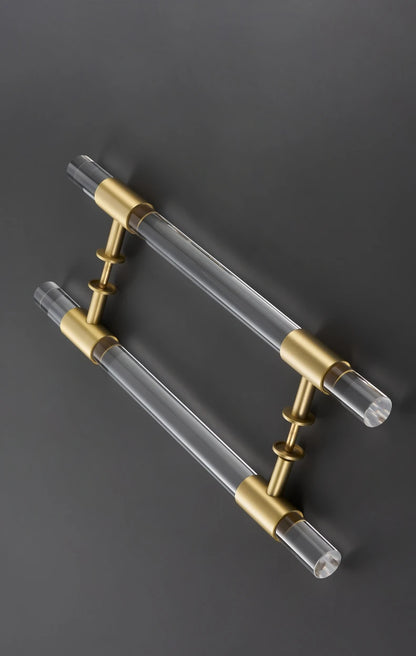 Brass Door Handle Matt Gold Pull Handle Double Door P1-SB-6XL