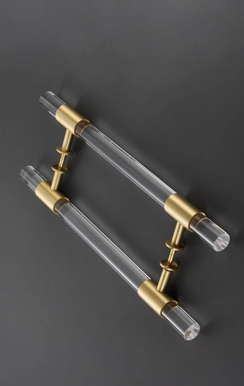 Matt Gold Brass Door Handle Double Door Pull Handle P2-SB-6XL