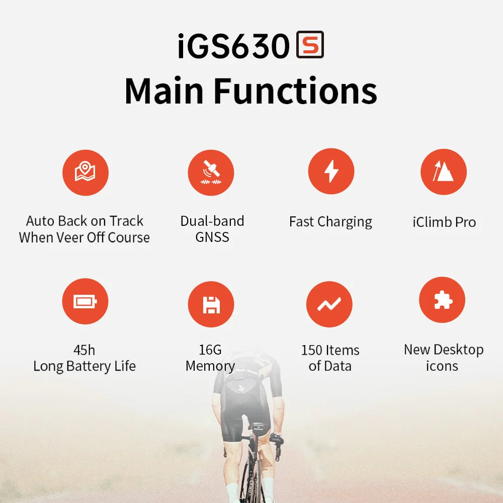 Bike Computer with 16 GB Maps and Smart Climb Planning